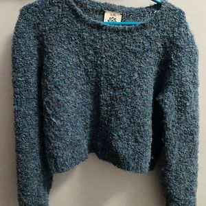Cropped alpaca sweater